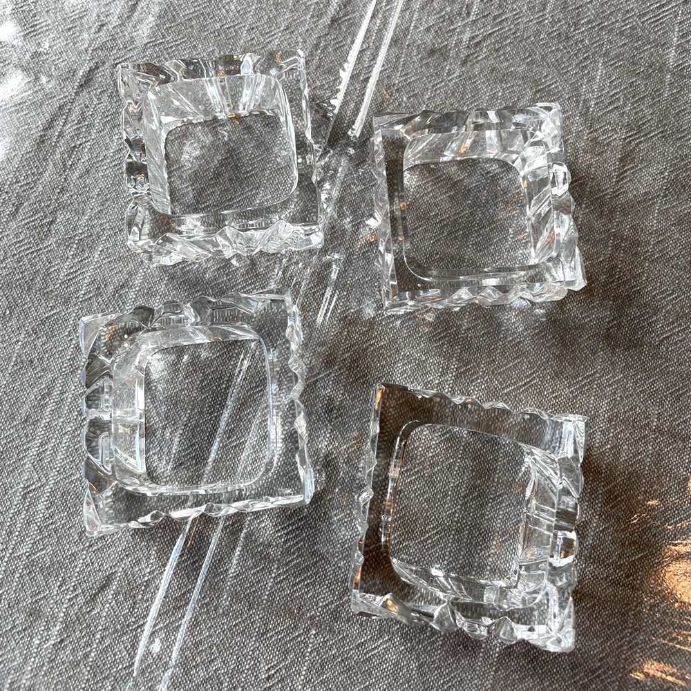 24% Lead Crystal Napkin Rings